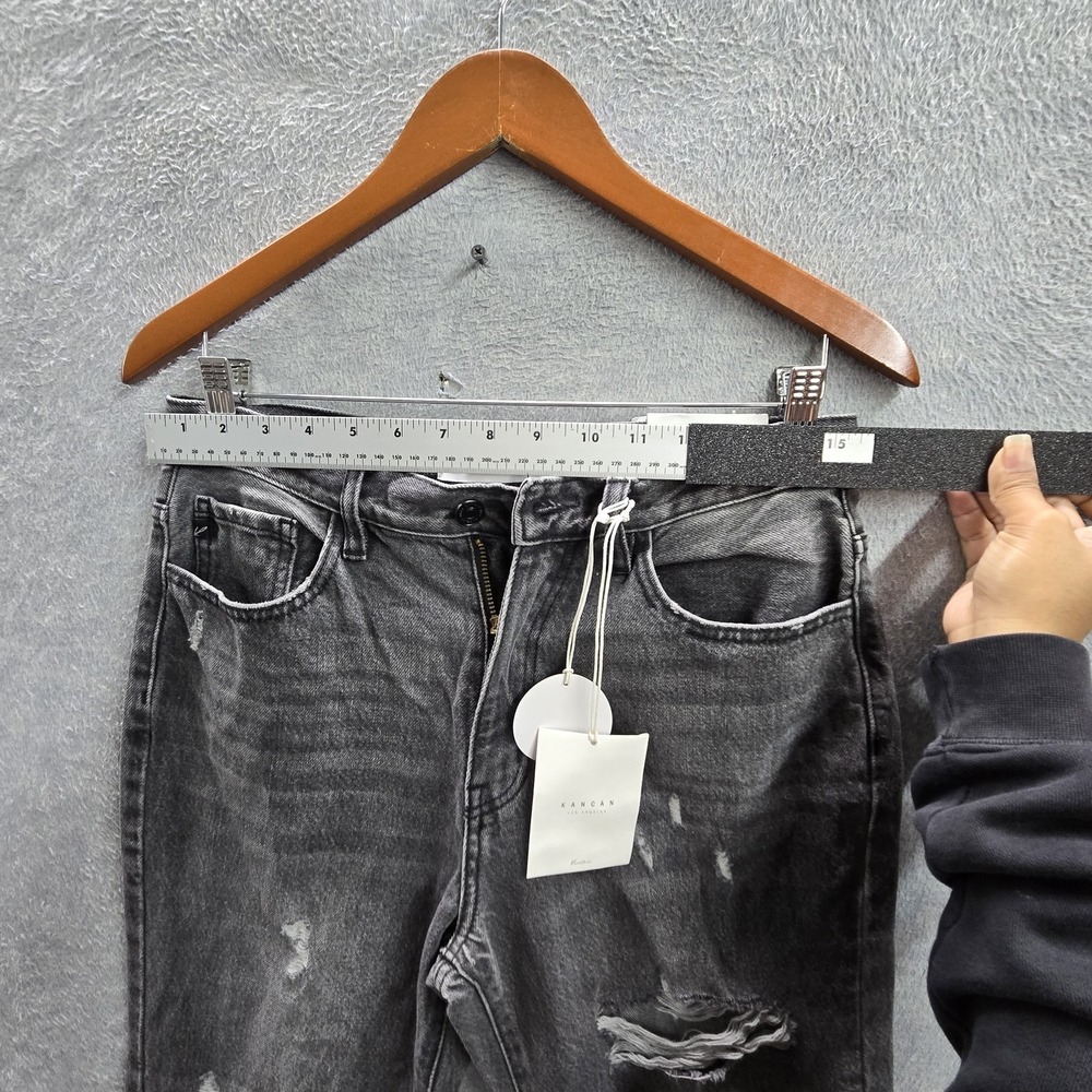 Kancan Women Jeans‎ 7/27 Gray Denim Estilo VC1048 Grunge 26" Inseam NWT - Picture 11 of 16
